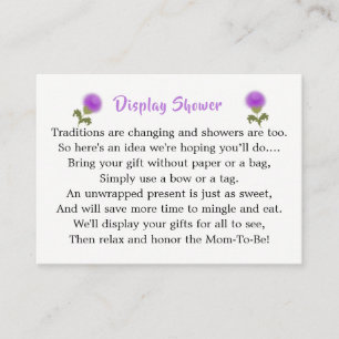 Scottish Tartan Thistle Baby Shower Display Enclosure Card