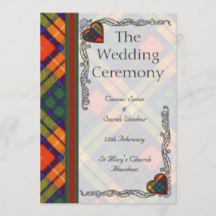 Scottish Tartan Wedding program - Buchanan Programme