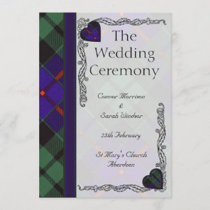 Scottish Tartan Wedding program - Morrison Programme