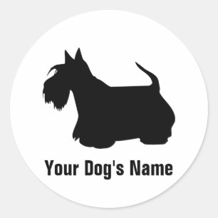 Scottish Terrier スコティッシュ・テリア Classic Round Sticker