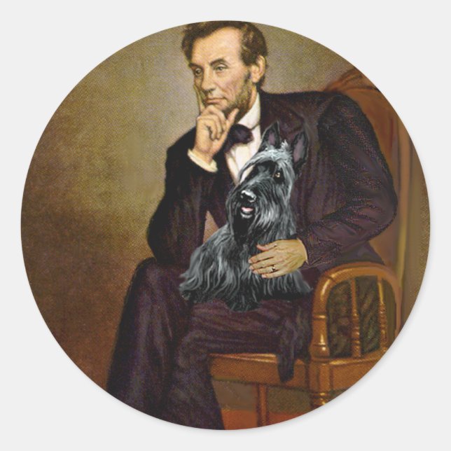 Scottish Terrier 3 - Lincoln Classic Round Sticker (Front)