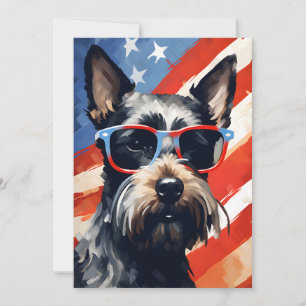 Scottish Terrier 4th of July Independence day Holiday Card