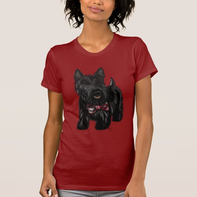 Scottish Terrier and Bow T-Shirt (Front)