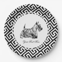 Scottish Terrier and Greek Key Personalise