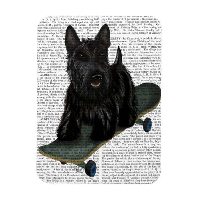 Scottish Terrier and Skateboard Magnet (Vertical)