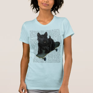 Scottish Terrier and Skateboard T-Shirt