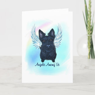 Scottish Terrier Angel Dog Pet Loss Sympathy Card