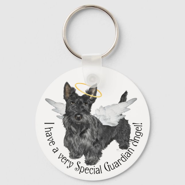 Scottish Terrier Angels Key Ring (Front)