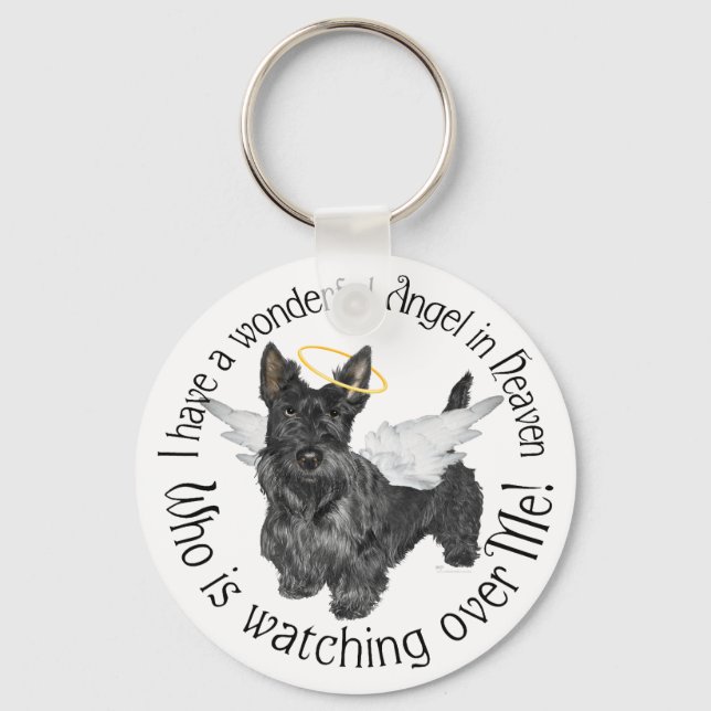 Scottish Terrier Angels Key Ring (Front)