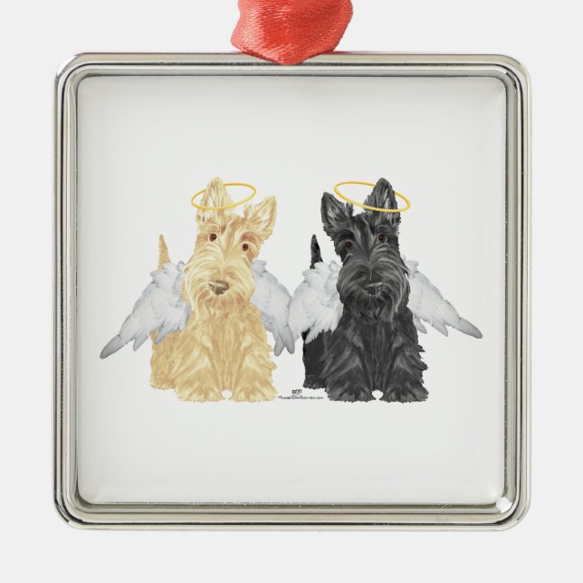 Scottish Terrier Angels Metal Tree Decoration (Front)