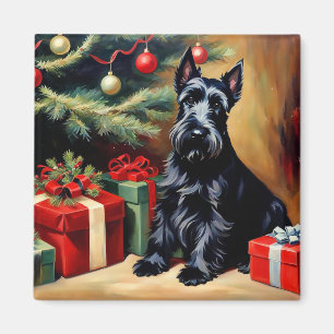 Scottish Terrier at Christmas Magnet