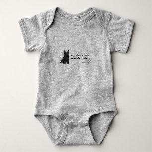 scottish terrier baby bodysuit