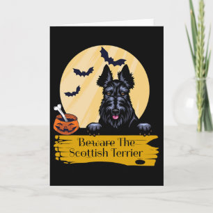 Scottish Terrier Beware The Scottish Terrier Hallo Card
