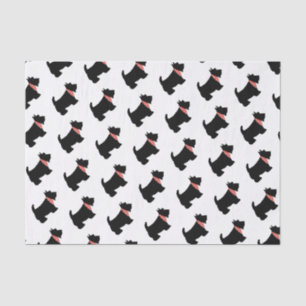 Scottish Terrier Black Scottie Dog Red Scarf Tissue Paper