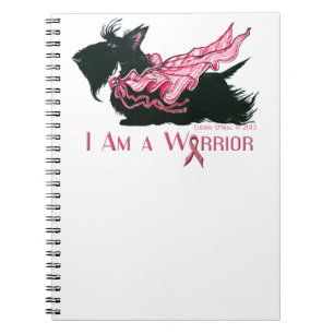 Scottish Terrier Breast Cancer Warrior Notebook