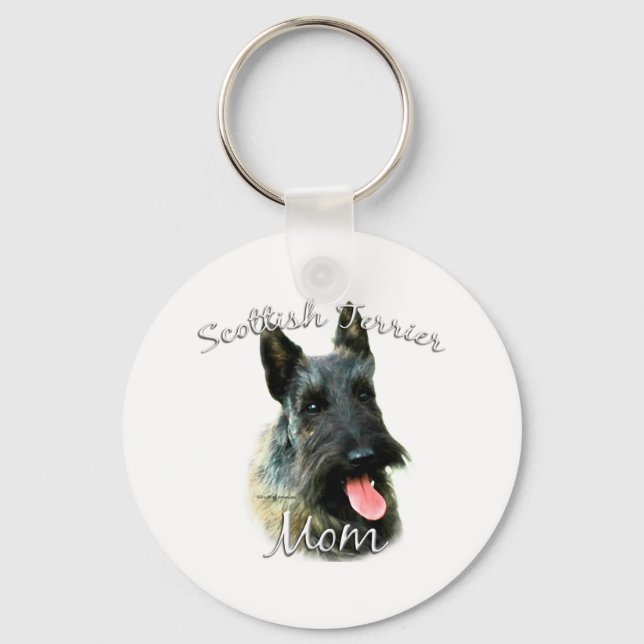 Scottish Terrier (brindle) Mum 2 Key Ring (Front)
