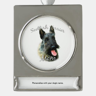 Scottish Terrier (brindle) Mum 2 Silver Plated Banner Ornament