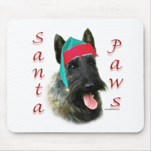 Scottish Terrier (brindle) Santa Paws Mouse Mat