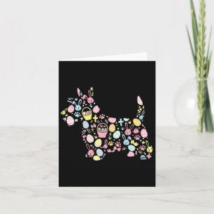 Scottish Terrier Bunny Easter Egg Easter Day Women Card