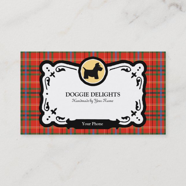 Scottish Terrier Business Card or Pet Packaging (Front)