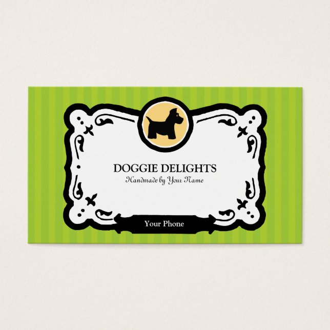 Scottish Terrier Business Card or Pet Packaging (Front)