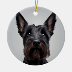 Scottish Terrier Ceramic Tree Decoration