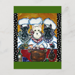Scottish Terrier Chefs Postcard