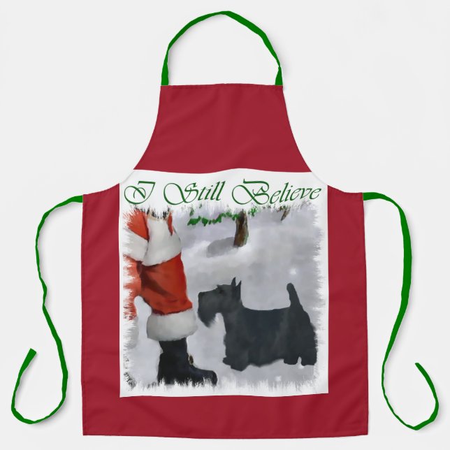 Scottish Terrier Christmas Apron (Front)