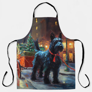 Scottish Terrier Christmas Festive Season  Apron