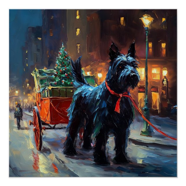 Scottish Terrier Christmas Festive Season  Poster (Front)