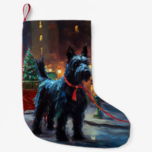Scottish Terrier Christmas Festive Season Small Christmas Stocking