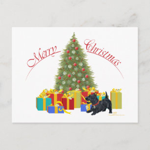 Scottish Terrier Christmas Holiday Postcard