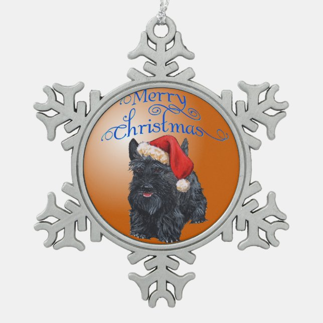 Scottish Terrier Christmas Ornament (Front)
