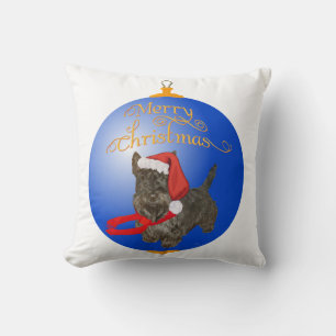 Scottish Terrier Christmas Ornament Cushion