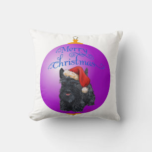 Scottish Terrier Christmas Ornament Cushion