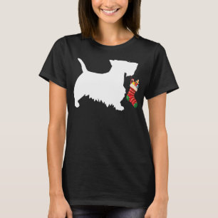 Scottish Terrier Christmas Stocking Stuffer Scotti T-Shirt