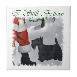 Scottish Terrier Christmas Tile