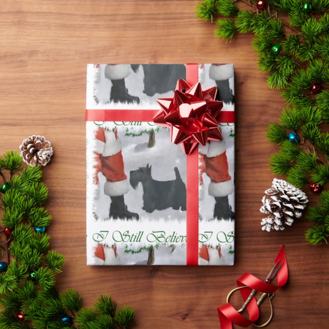 Scottish Terrier Christmas Wrapping Paper (Holiday Gift)