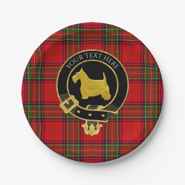 Scottish Terrier Clan Crest  Paper Plate (Front)