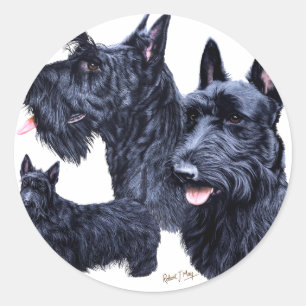 Scottish Terrier Classic Round Sticker
