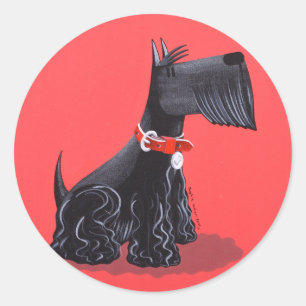 Scottish Terrier Classic Round Sticker