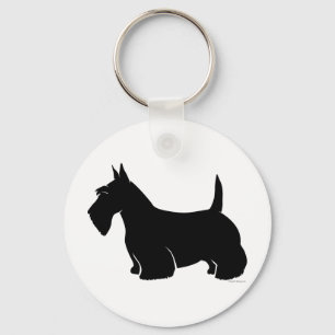 Scottish Terrier Classic Silhouette Key Ring
