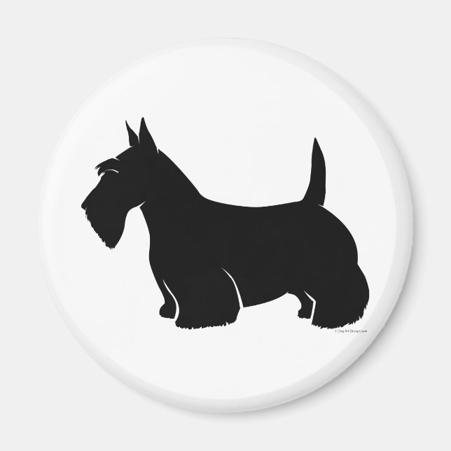 Scottish Terrier Classic Silhouette Magnet (Front)