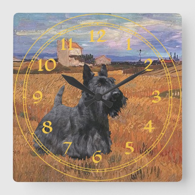 Scottish Terrier Clock (Front)