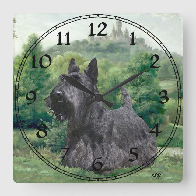 Scottish Terrier Clock (Front)