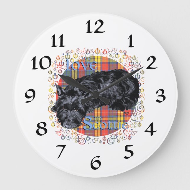 Scottish Terrier Clock (Front)