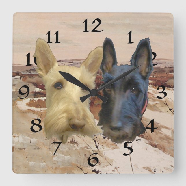 Scottish Terrier Clock (Front)