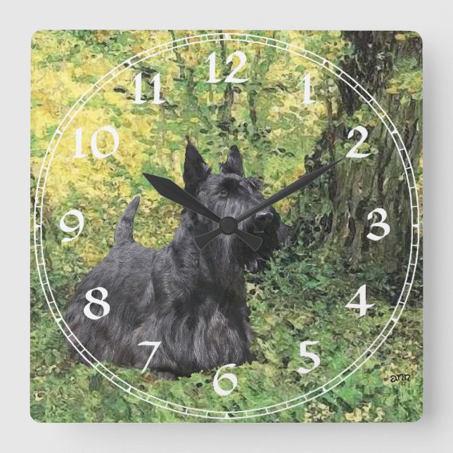 Scottish Terrier Clock (Front)