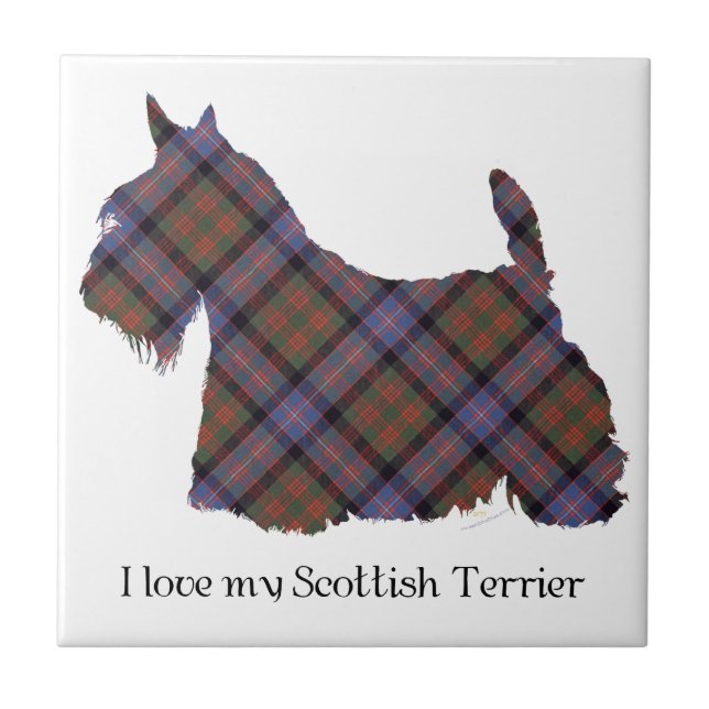 Scottish Terrier Cochran Tartan Tile (Front)