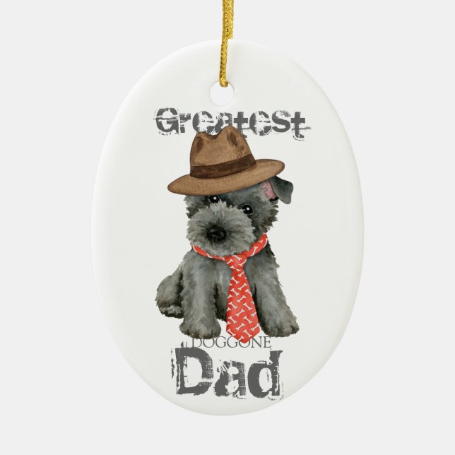 Scottish Terrier Dad Ceramic Ornament (Front)